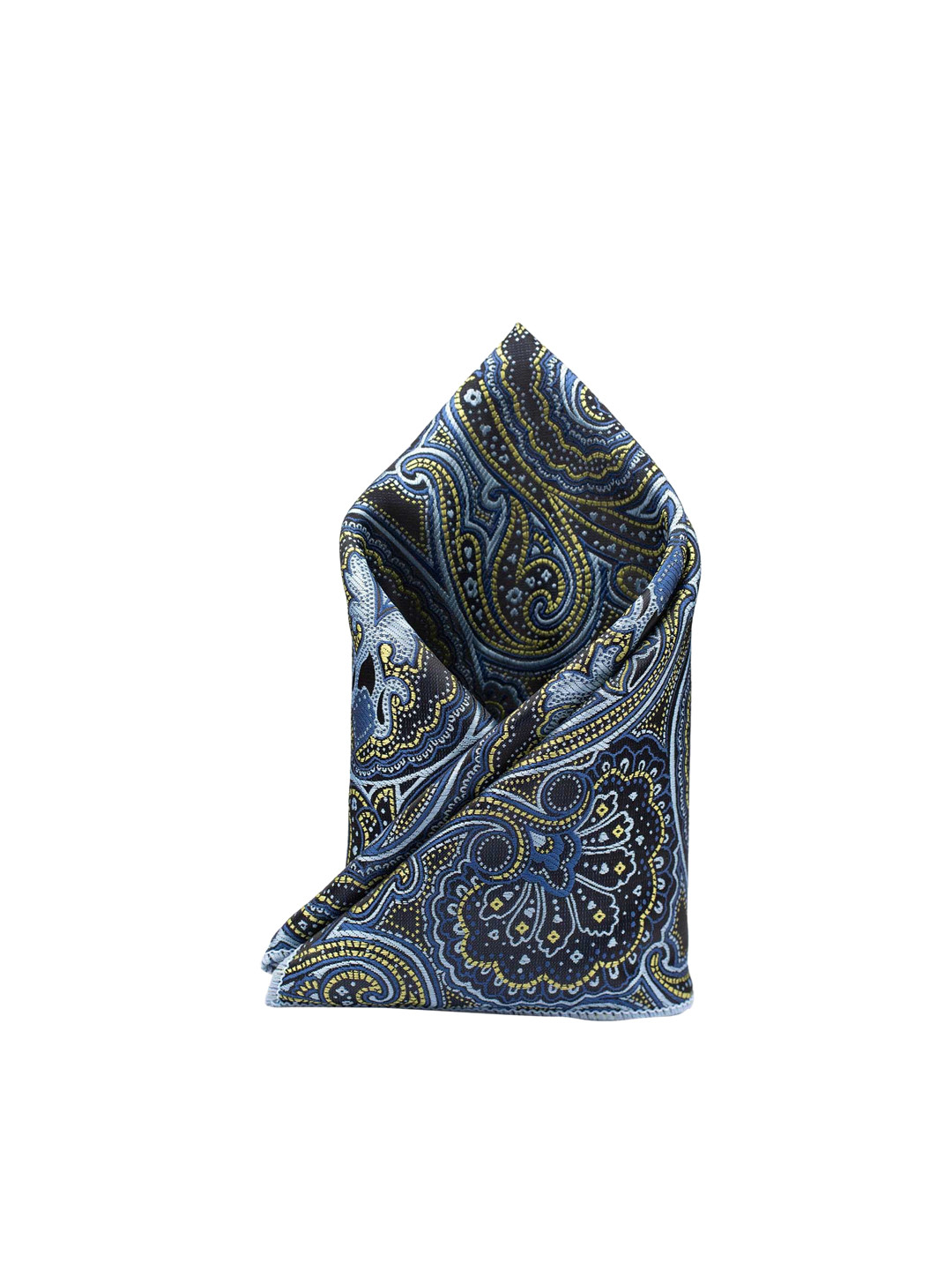 The Tie Hub Men Green Paisley Printed Pocket Squares