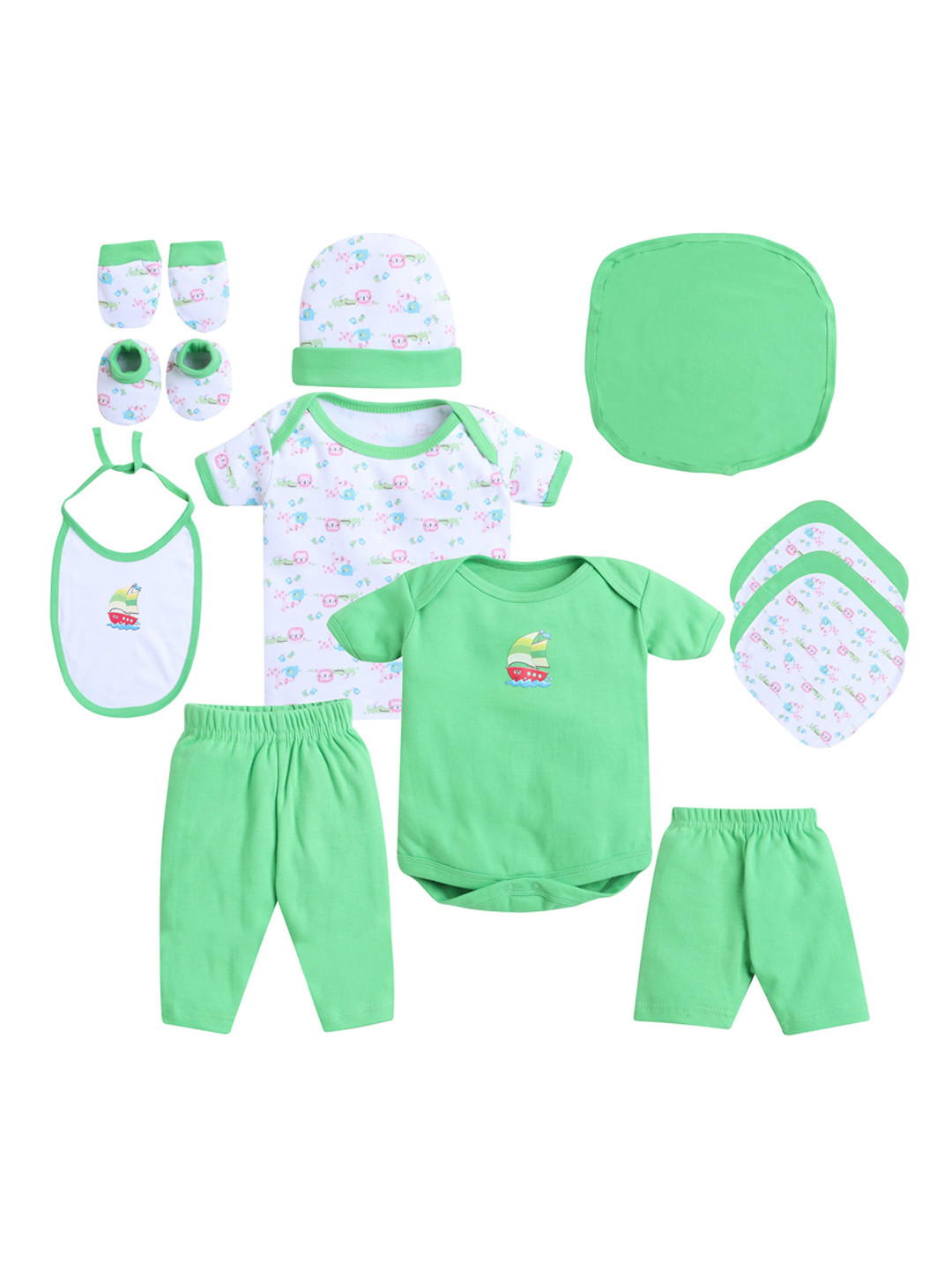 EIO  Kids Green Baby Apparel Gift Set of 13