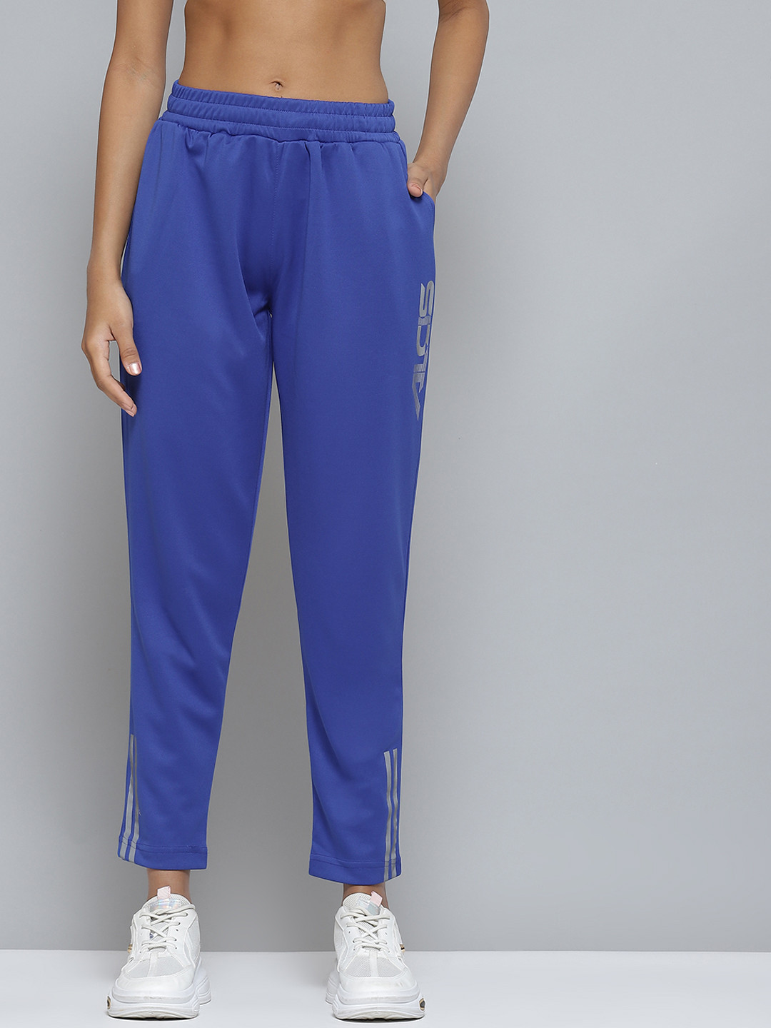 Alcis Women Blue Solid Track Pants