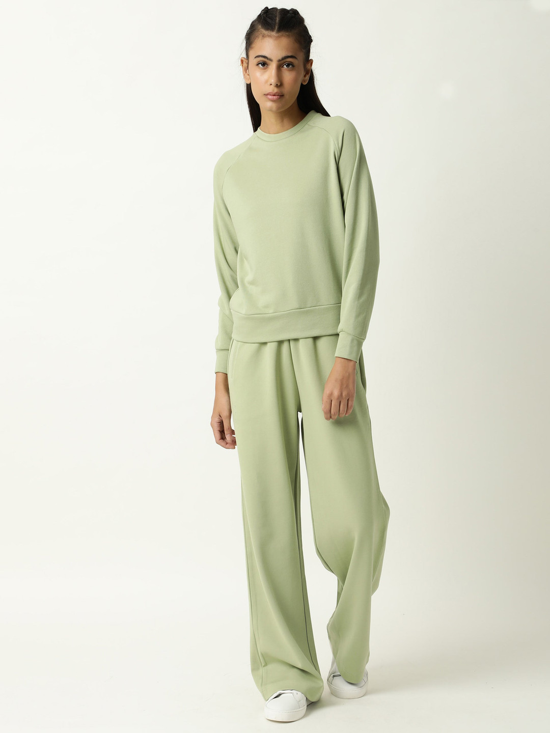 ARTICALE Women Green Cotton Track Pants