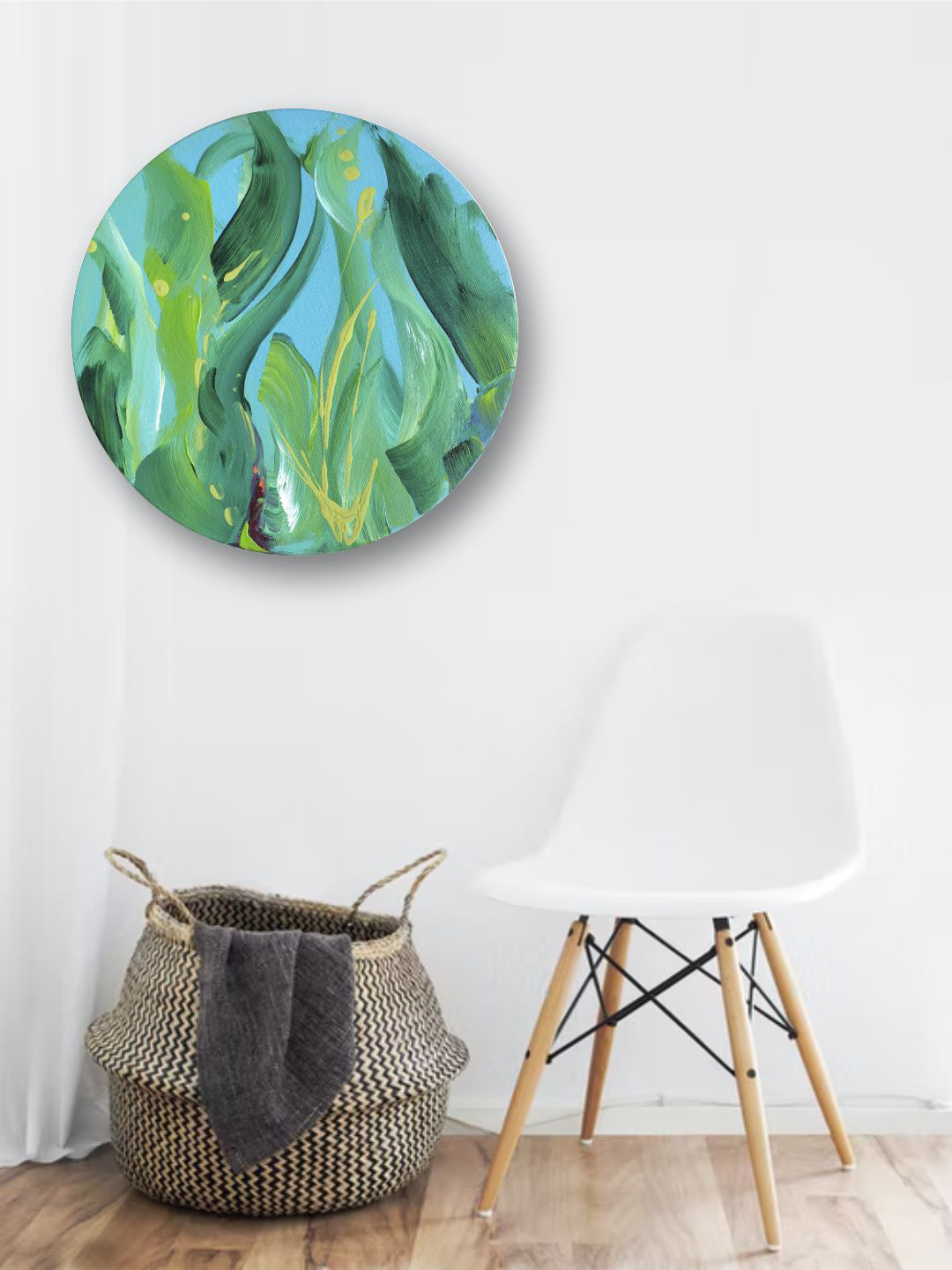 The Art House Canvas Wall Round Paintings Wall Art -20 x 20 In