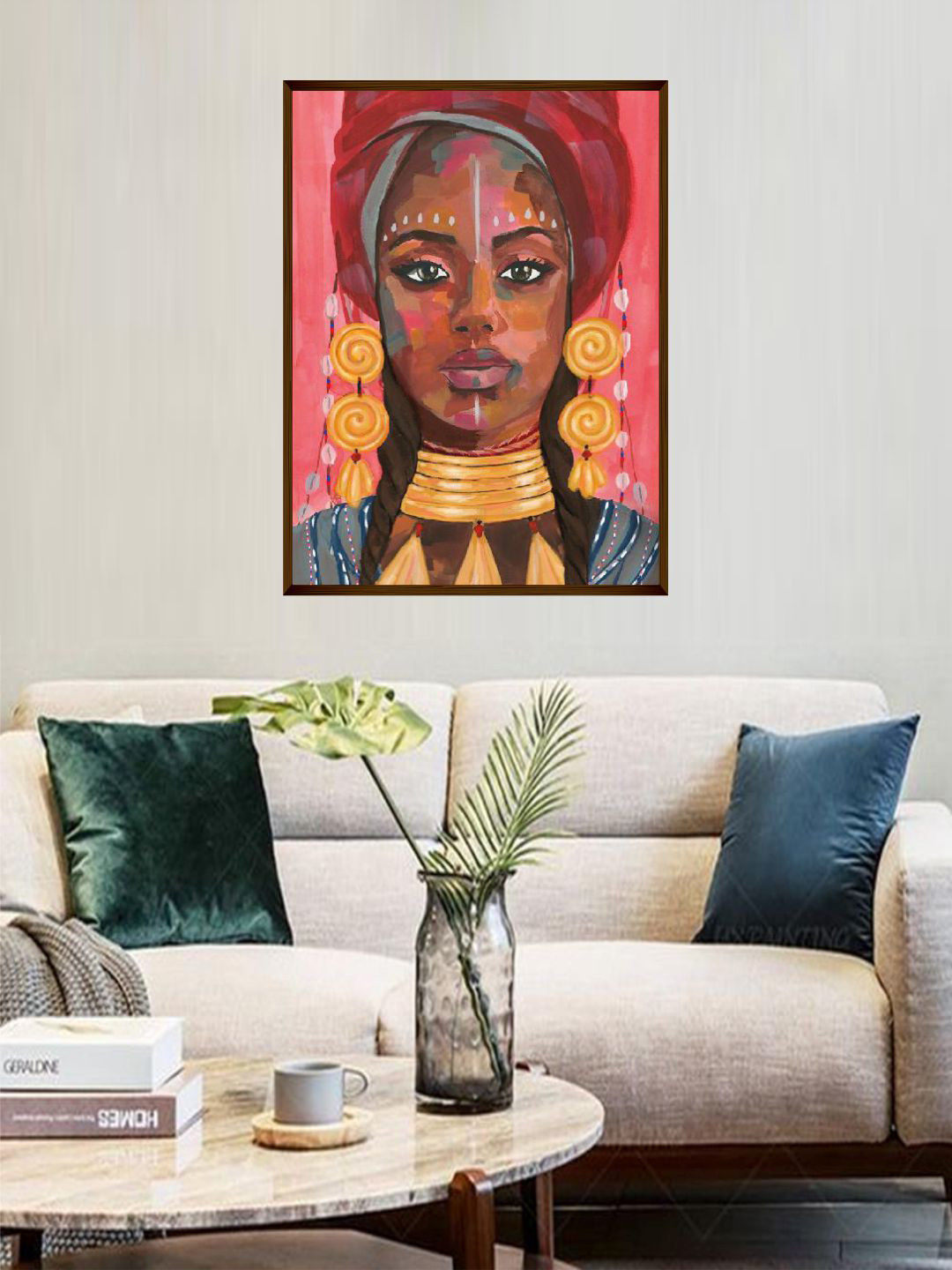 The Art House Red & Orange Abstract Painting Wall Art
