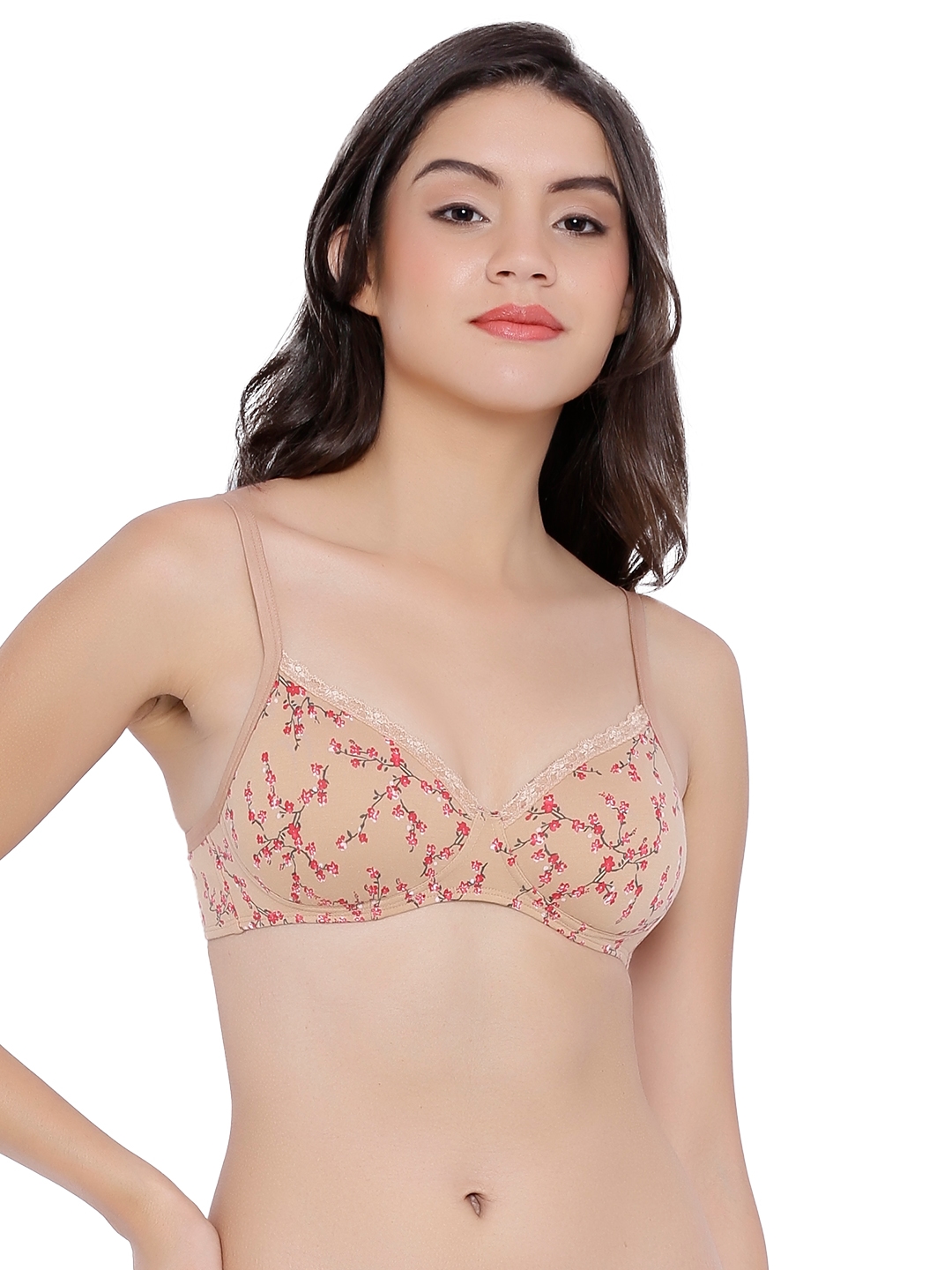 Buy Amante Printed Padded Wirefree Cotton Casual T Shirt Bra BRA10202 - Bra  for Women 1839663
