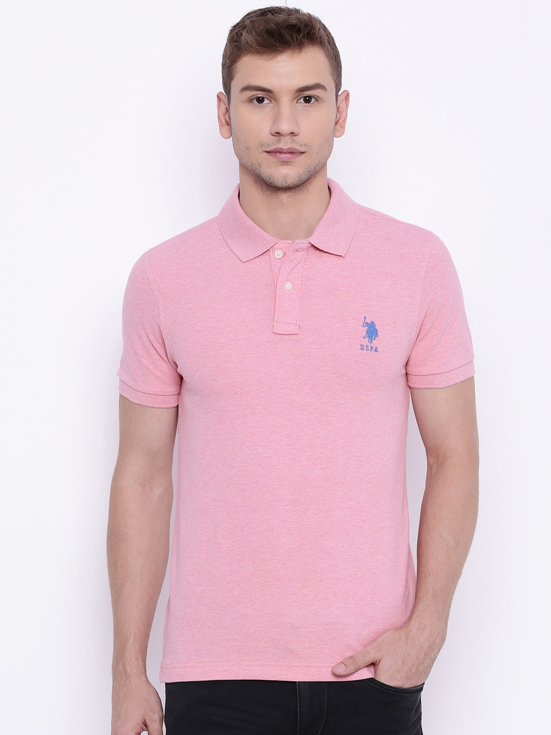 Pink polo hotsell t shirt mens