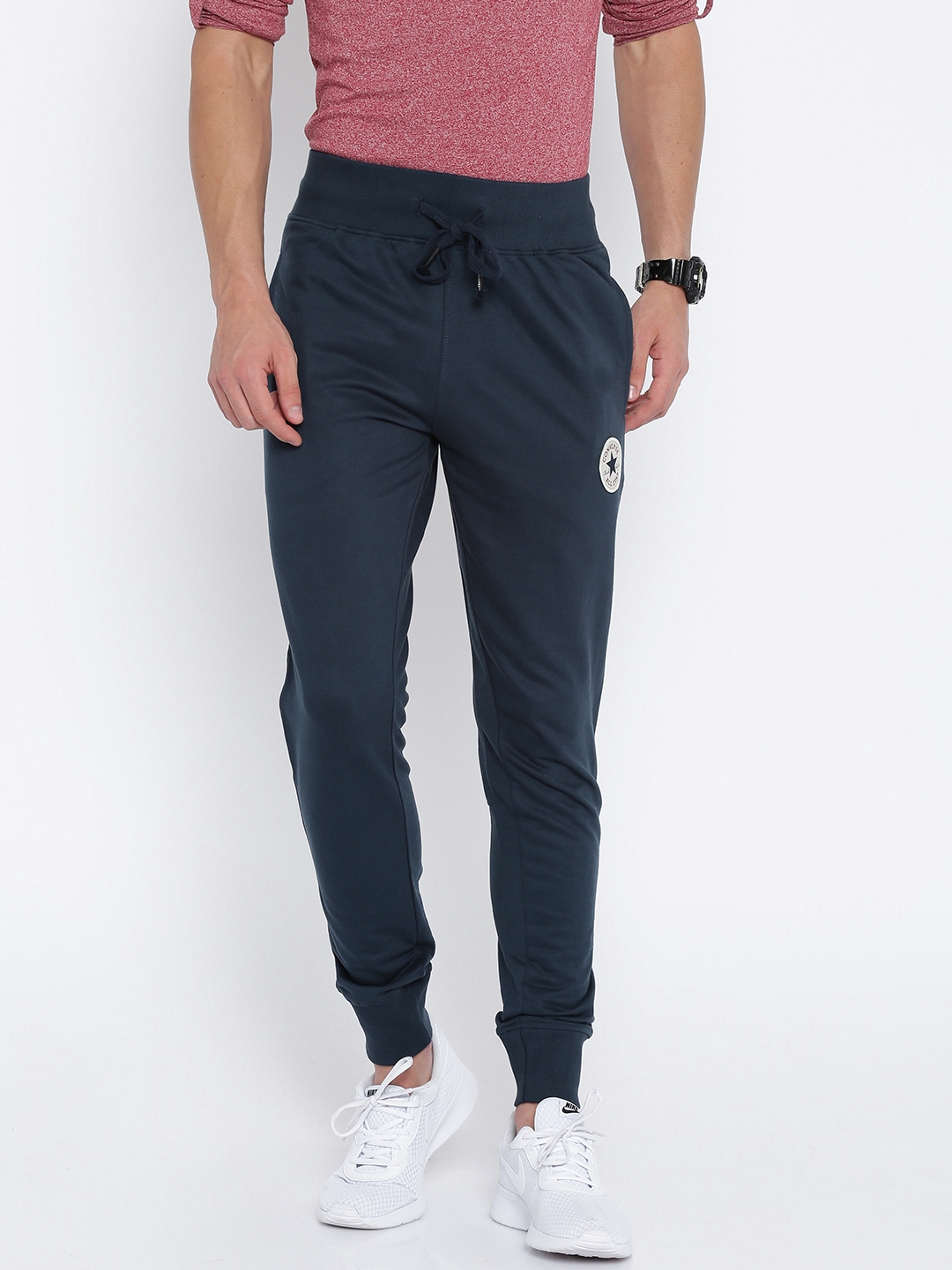 Converse navy joggers discount