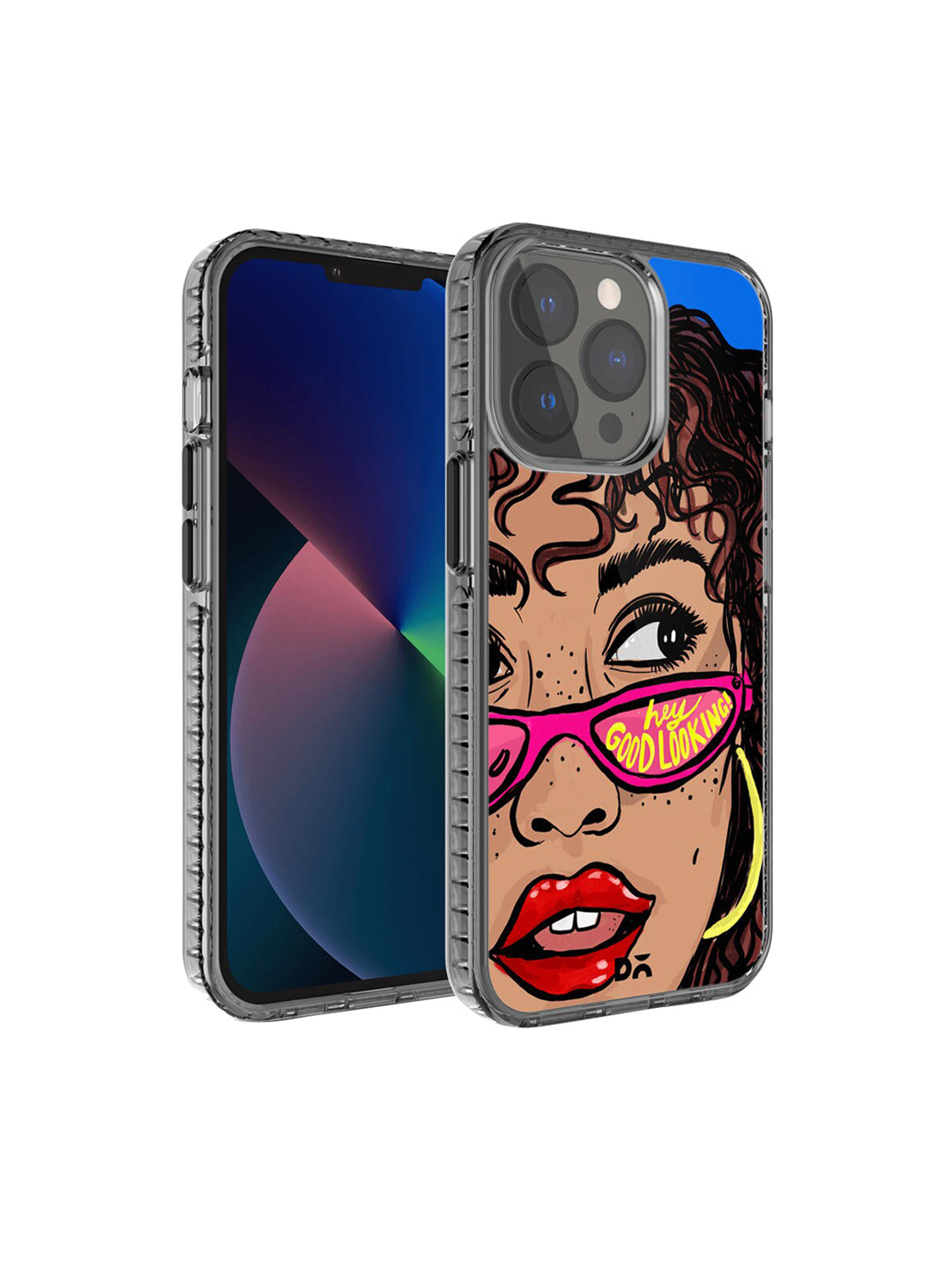 DailyObjects Black & Red Printed Quirky Sustainable Apple iPhone 8 Mobile Back Cover