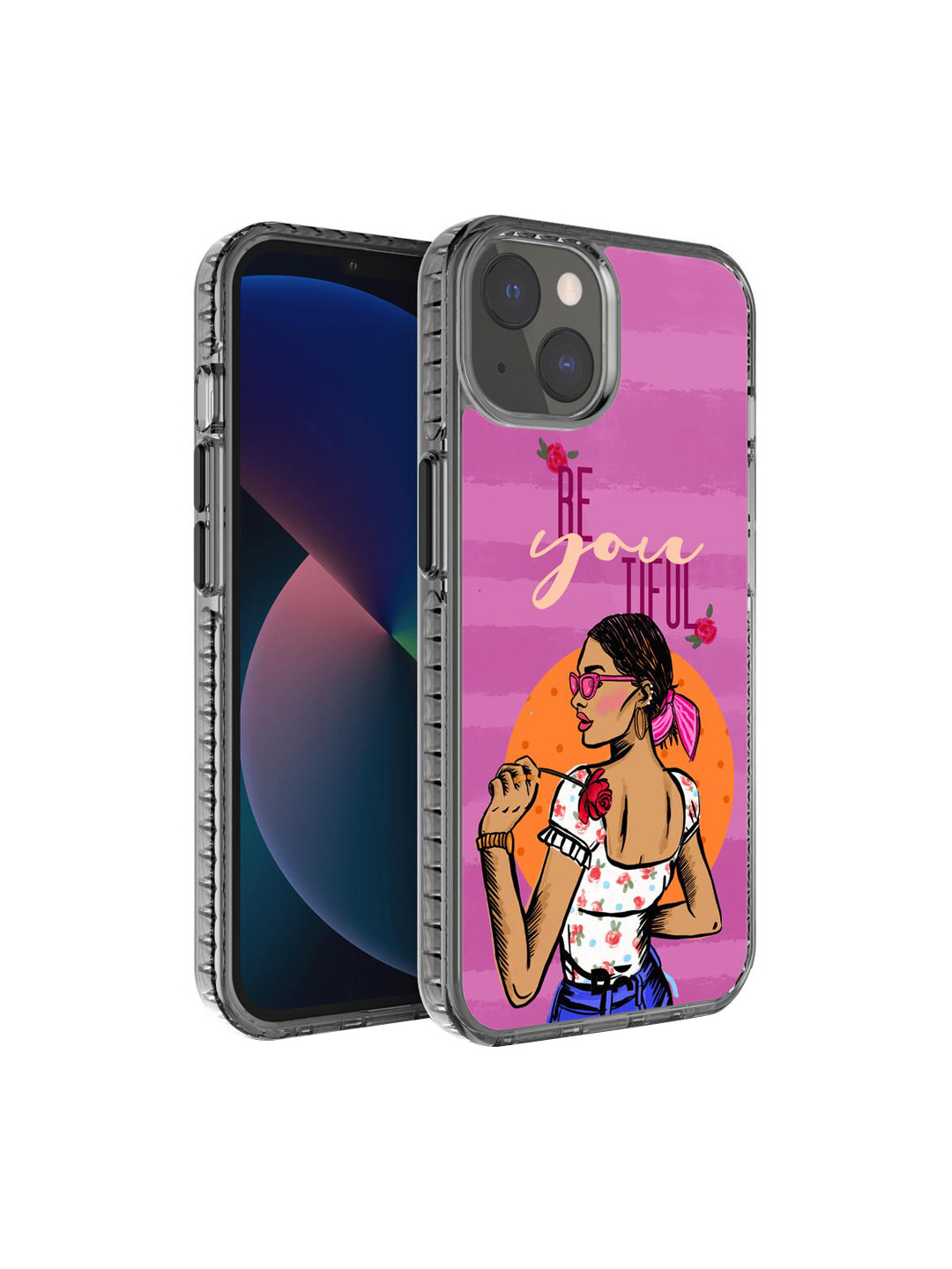 DailyObjects Purple Be You Tiful Printed Stride 2.0 iPhone 13 Case Cover