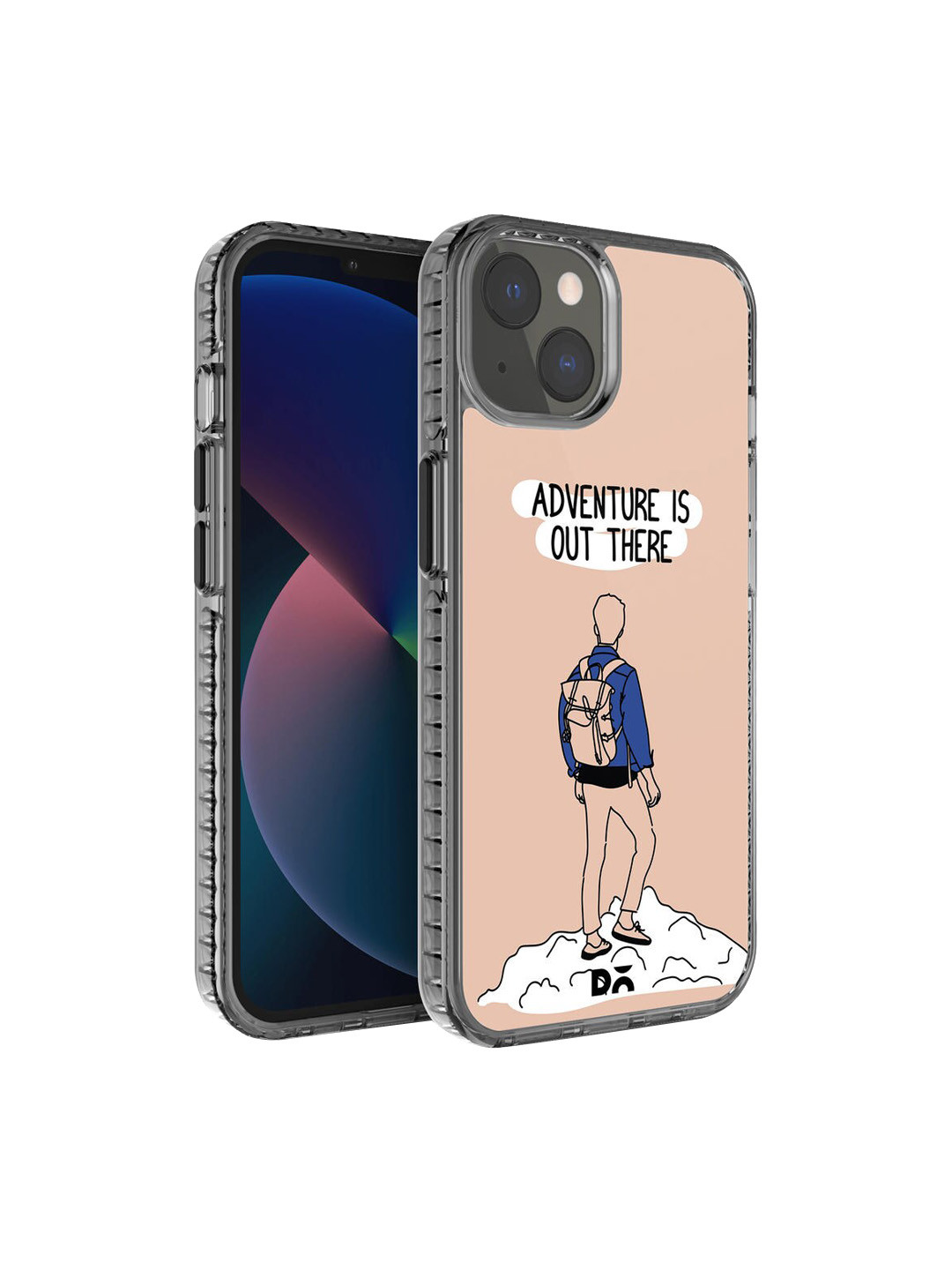 DailyObjects Cream & Grey Printed Adventure Out iPhone 13 Phone Case