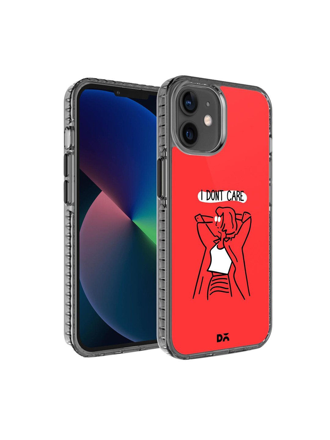 DailyObjects Red Printed I Don't Care iPhone 12 Phone Case