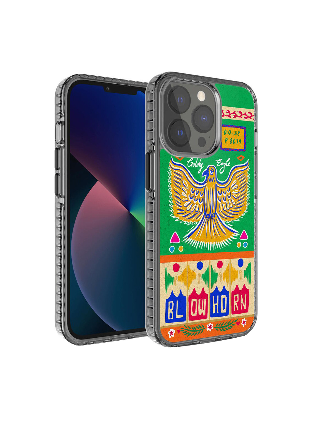 DailyObjects Green & Yellow Printed IPhone  13 Pro Mobile Case