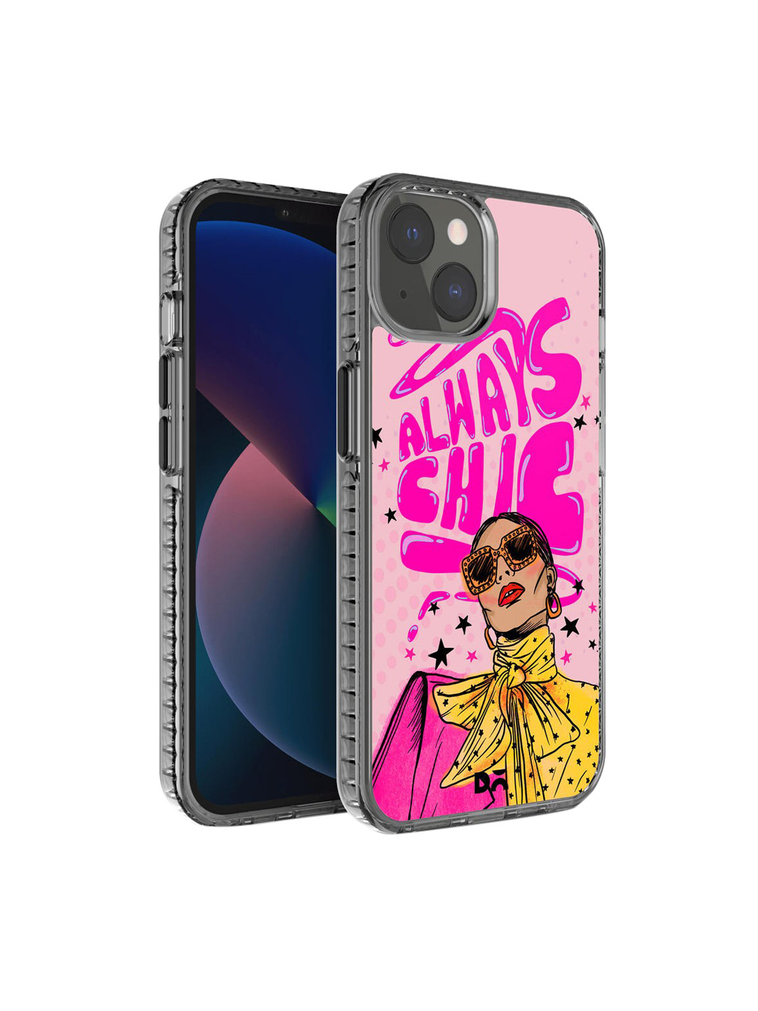 DailyObjects Pink Printed Always Chic iPhone 13 Phone Case