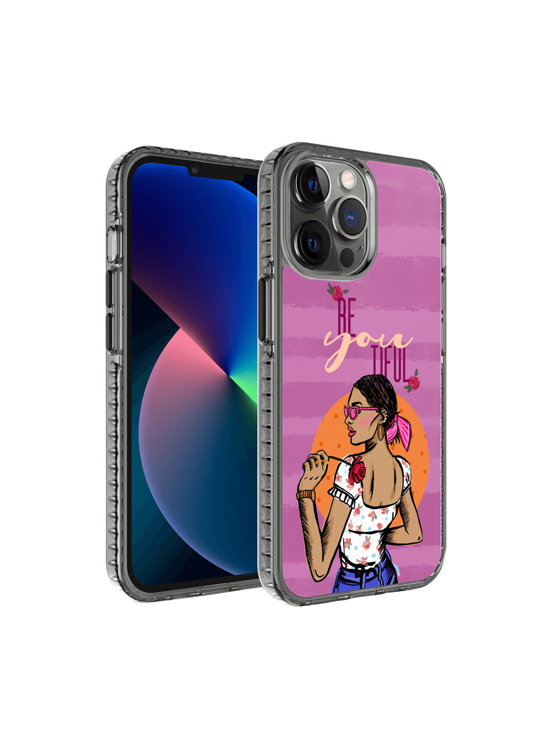 DailyObjects Purple & Orange Be You Tiful iPhone 12 Pro Max Stride 2.0 Case Cover