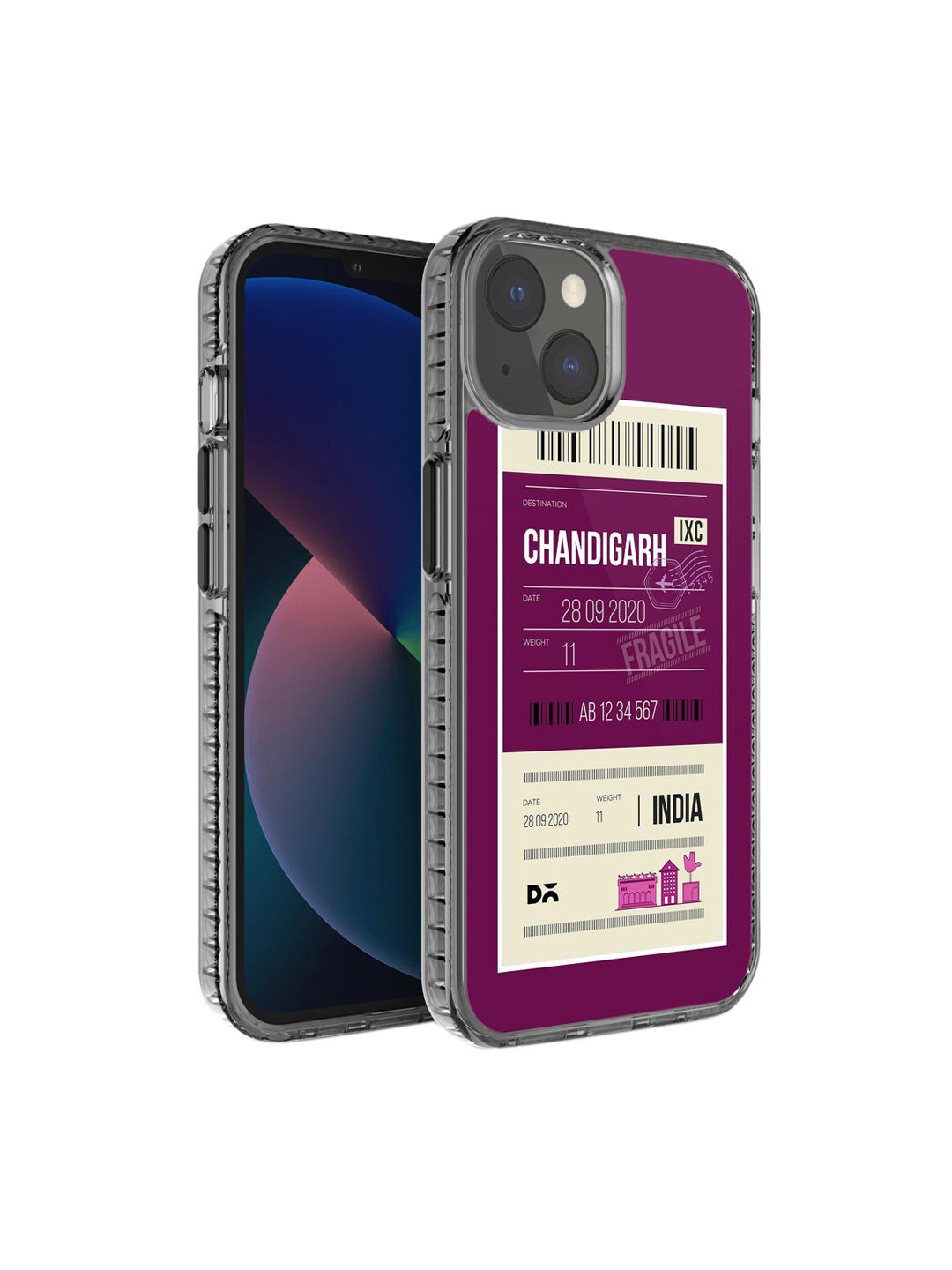 DailyObjects Purple Printed  Chandigarh City Tag  iPhone X Phone Case