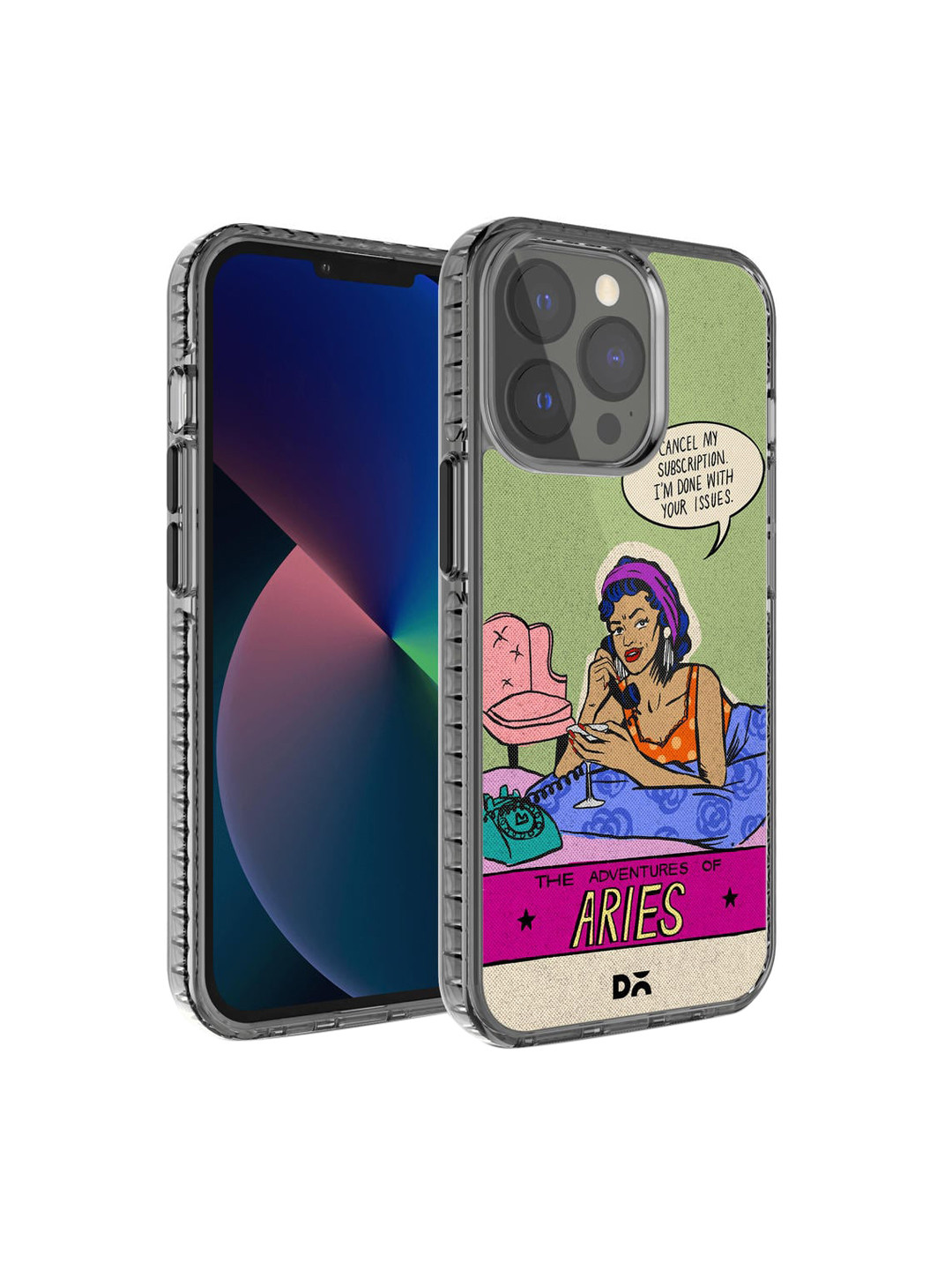 DailyObjects Green & Pink Printed Aries iPhone 13 Pro Phone Case