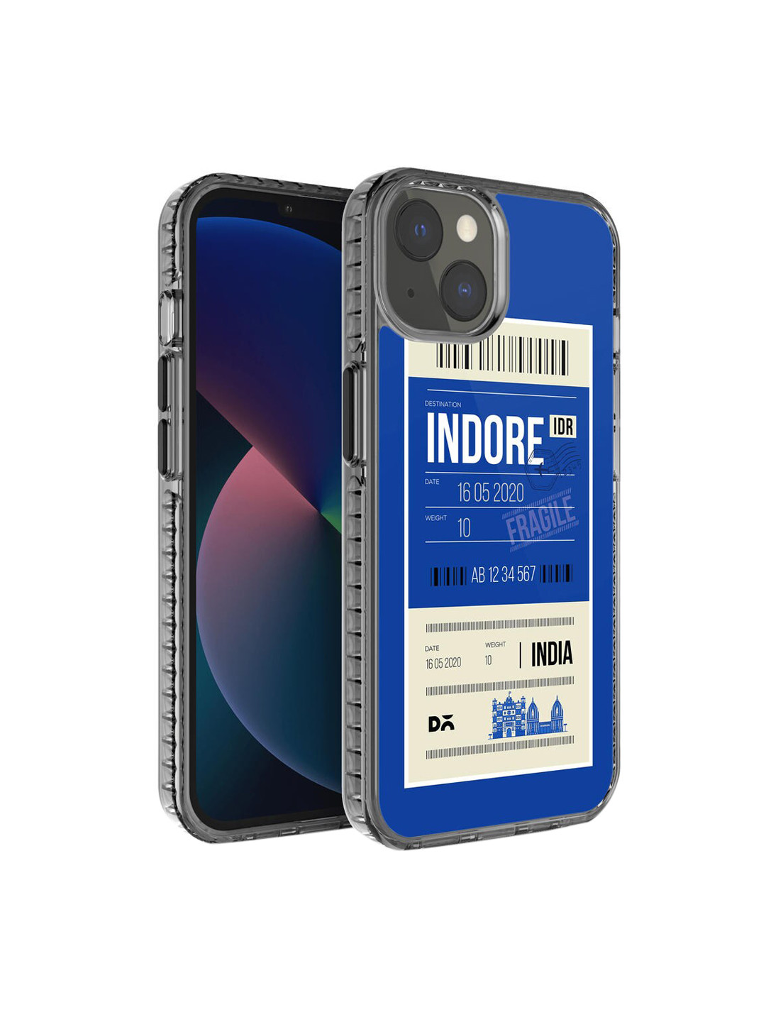 DailyObjects Blue & White Printed Indore City iPhone 13 Phone Case