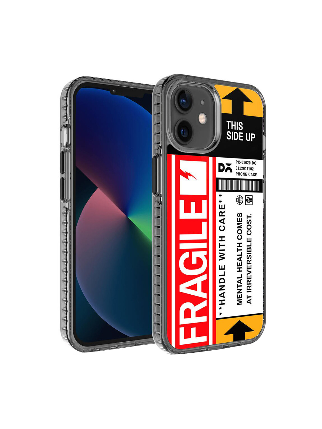 DailyObjects Transparent & Red Printed  iPhone 12 Back Cover