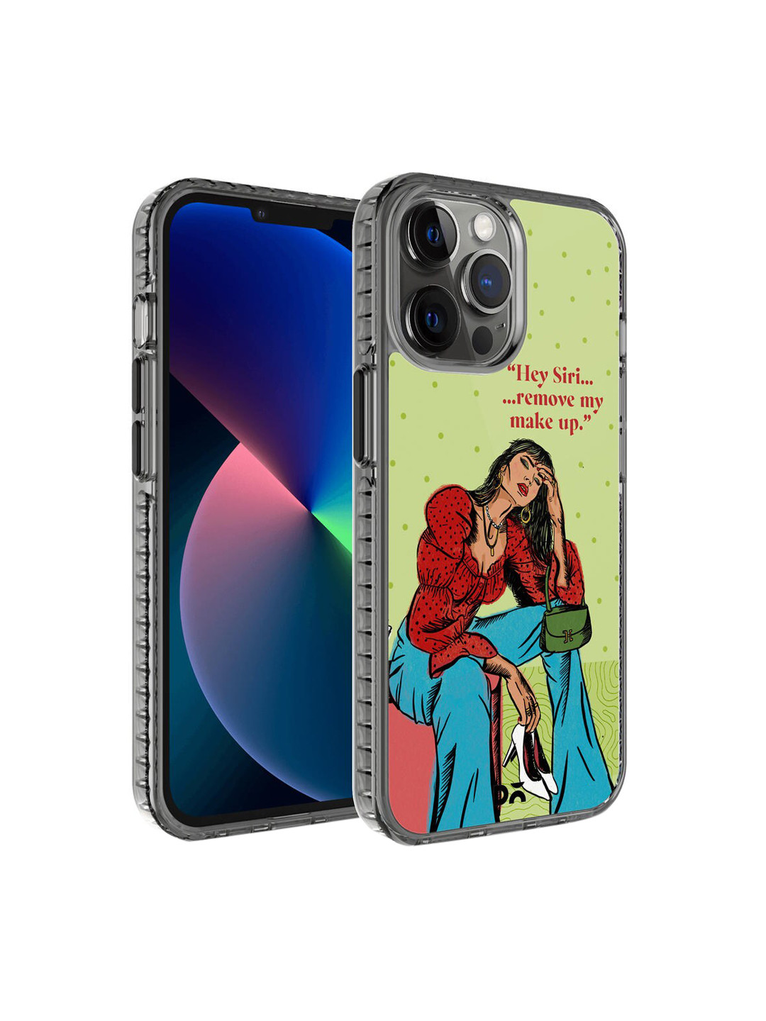DailyObjects Multi Colored Printed Hey Siri iPhone 12 Pro Phone Case
