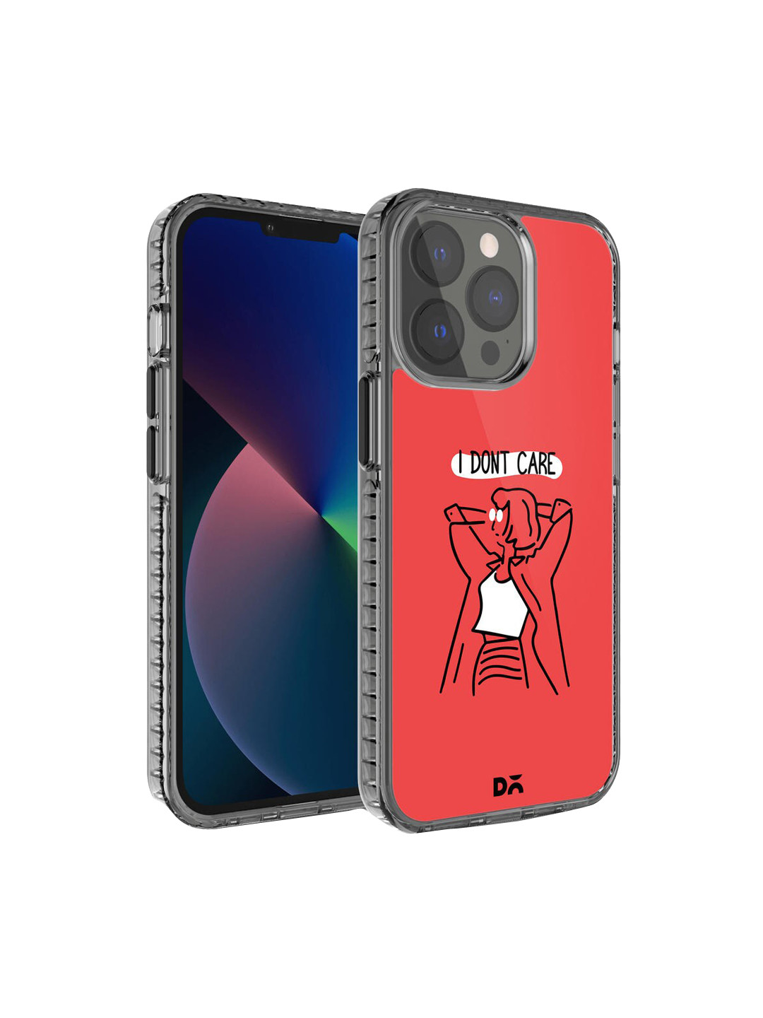 DailyObjects Red & White Printed I Don't Care iPhone 13 Pro Max Phone Case