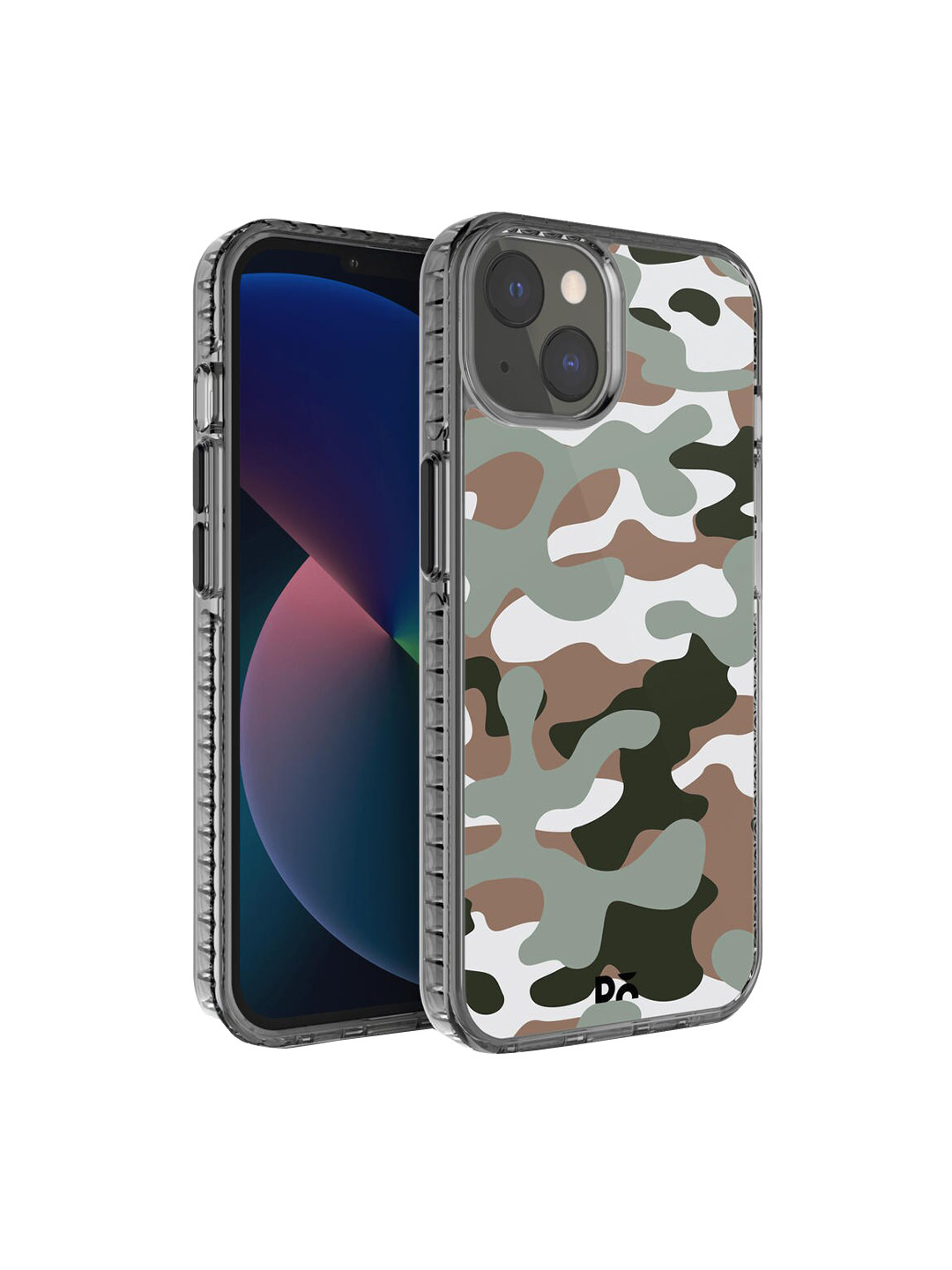 DailyObjects Grey Printed Camouflage iPhone 13 Phone Case