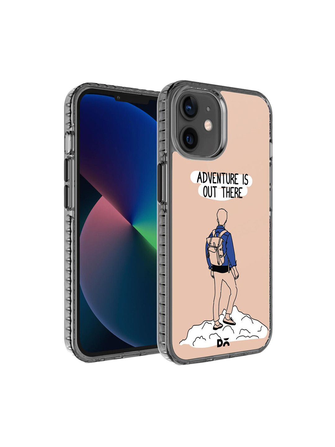 DailyObjects Cream & Blue Adventure Out iPhone 12 Stride 2.0 Case Cover