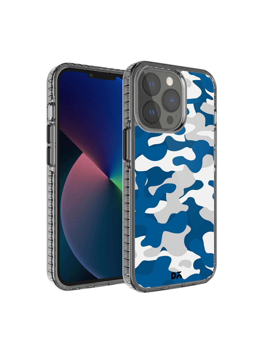 DailyObjects Blue White & Grey Camouflage Printed iPhone 13 Pro Max Phone Case