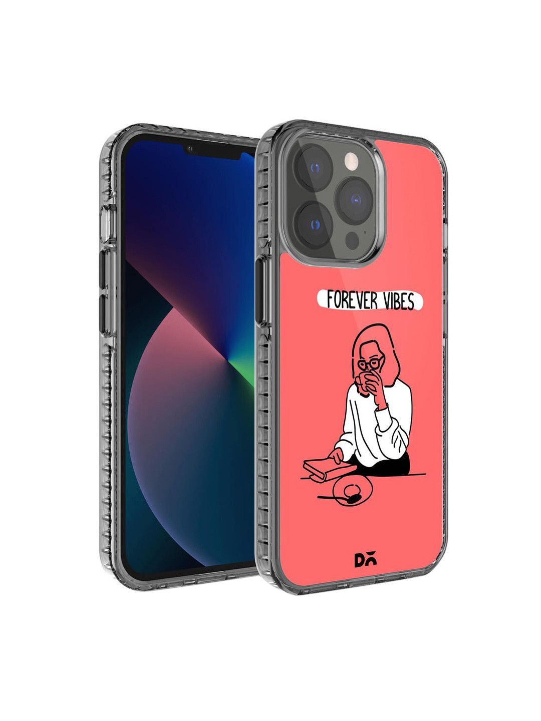 DailyObjects Pink & White Printed Forever Vibes Stride 2.0 iPhone 13 Pro Phone Case