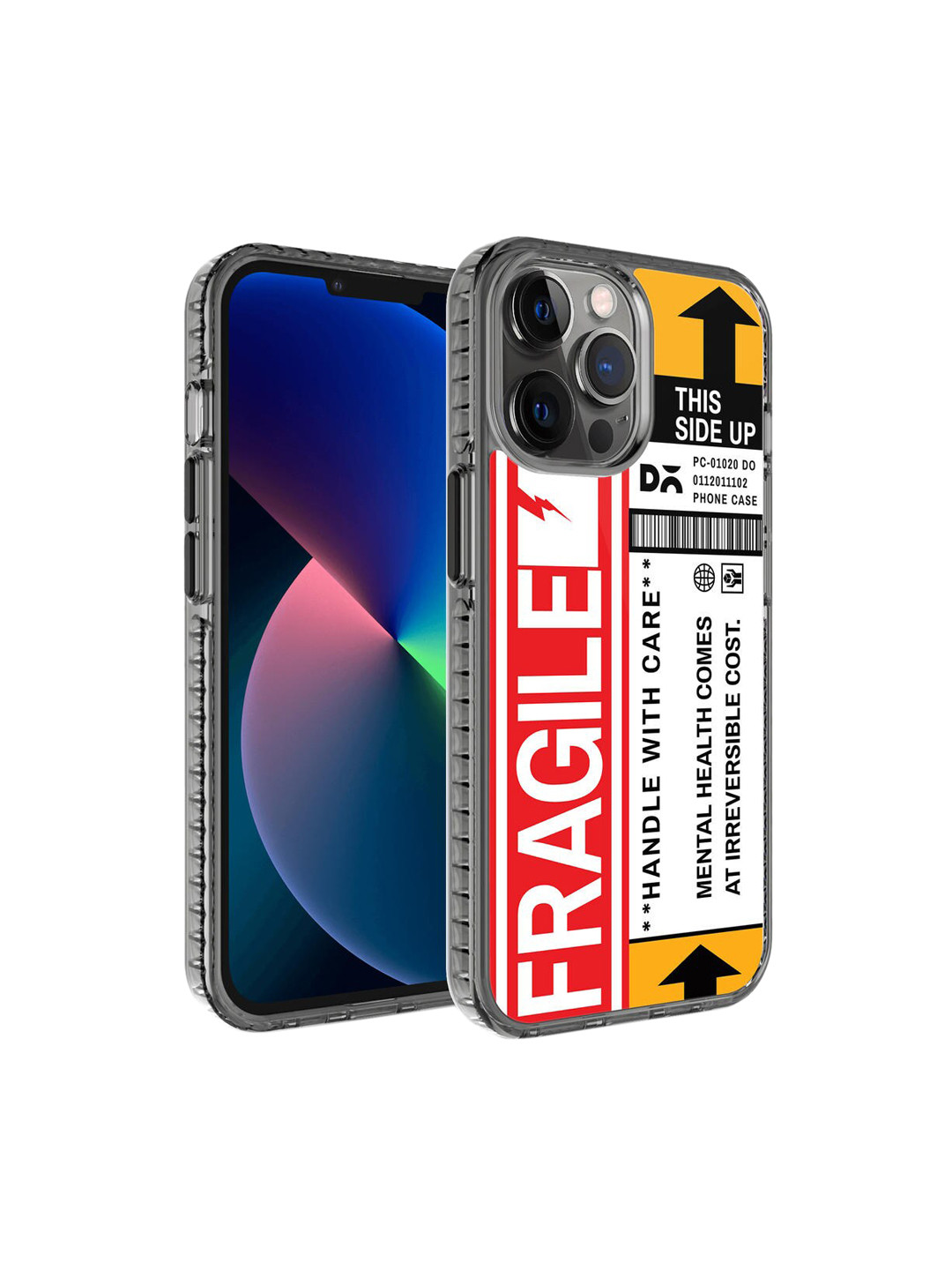 DailyObjects Red & White Fragile Stride Printed iPhone Pro Max Phone Case