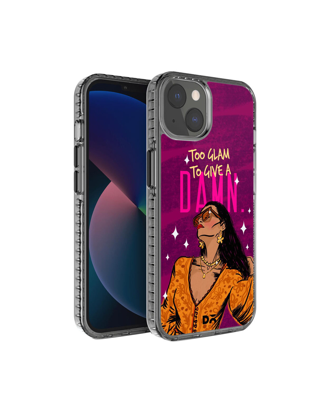 DailyObjects Pink & Orange Printed iPhone 13 Phone Case