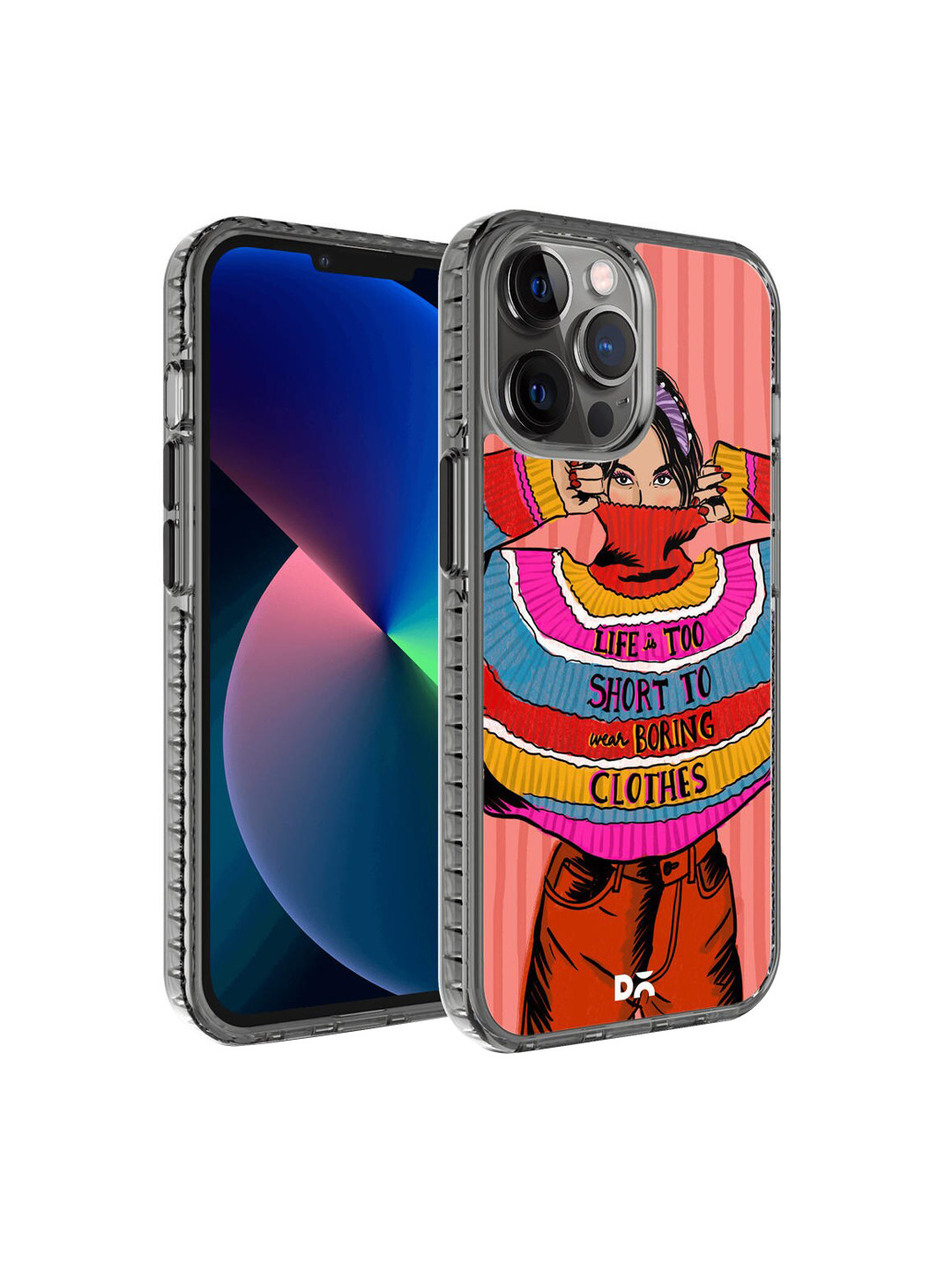 DailyObjects Orange & Blue Printed iPhone 12 Pro Max Phone Case