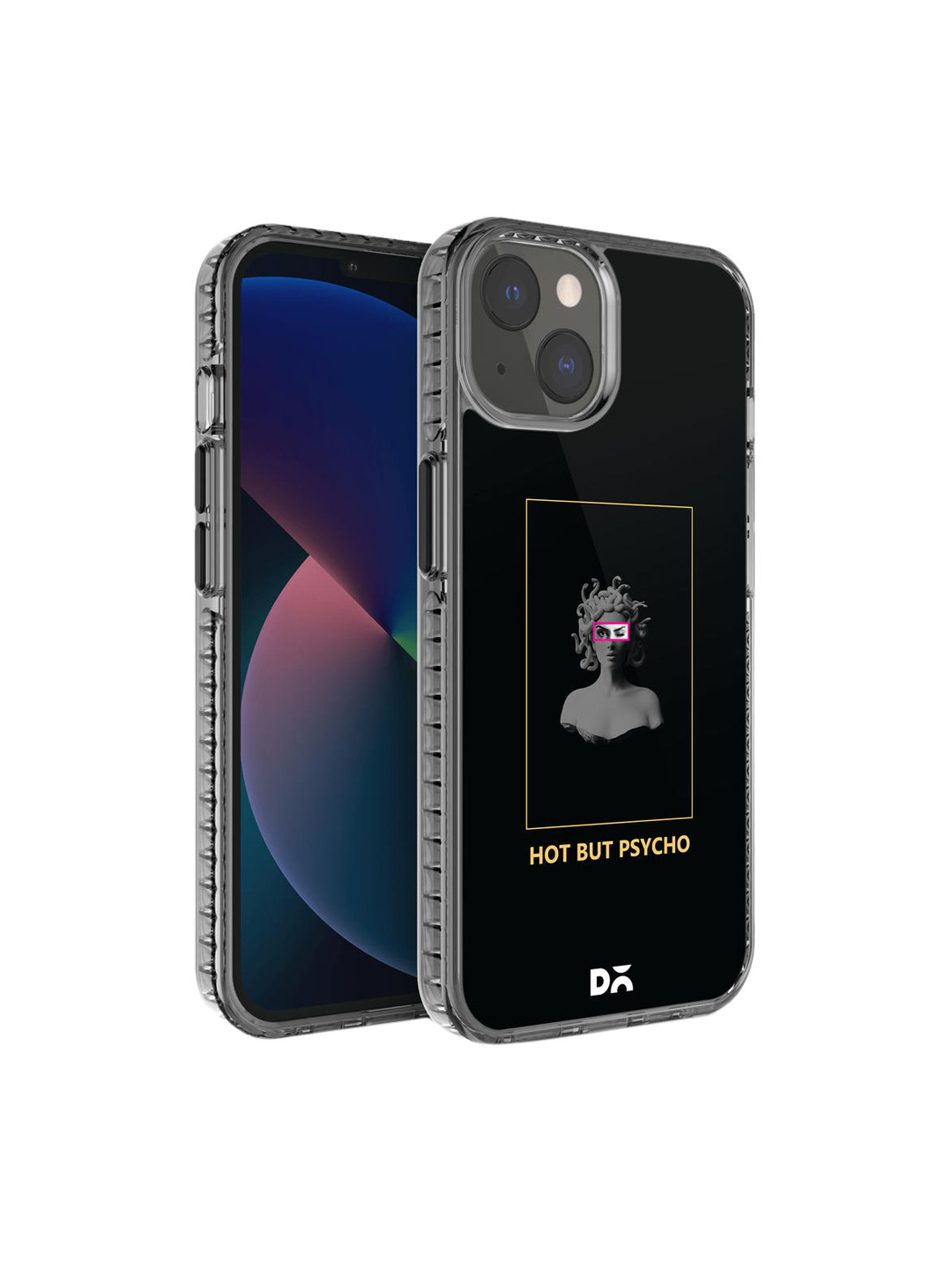 DailyObjects Black & Grey Printed iPhone 13 Mini Phone Case