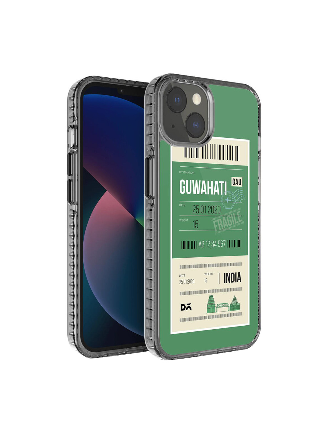 DailyObjects Green & White Printed iPhone 13 Mini Phone Case