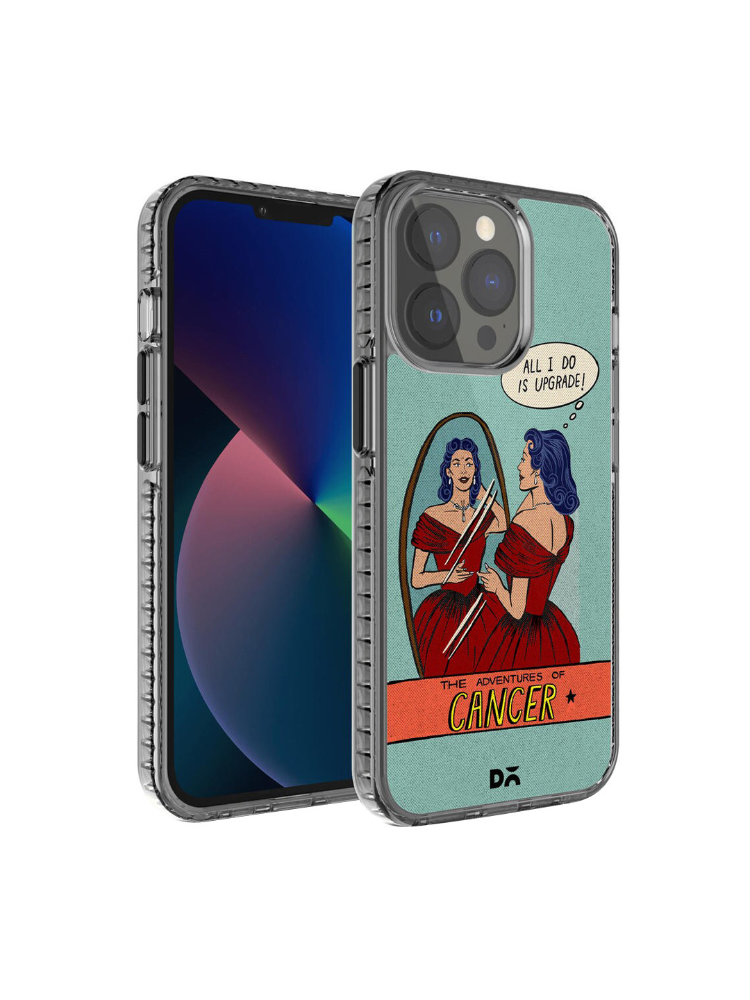 DailyObjects Grey & Maroon Printed iPhone 13 Pro Phone Case