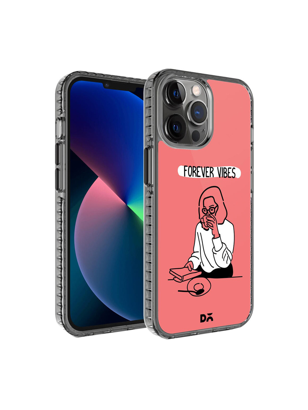 DailyObjects Peach-Coloured & White Forever Vibes Stride 2.0 iPhone 12 Pro Max Back Case