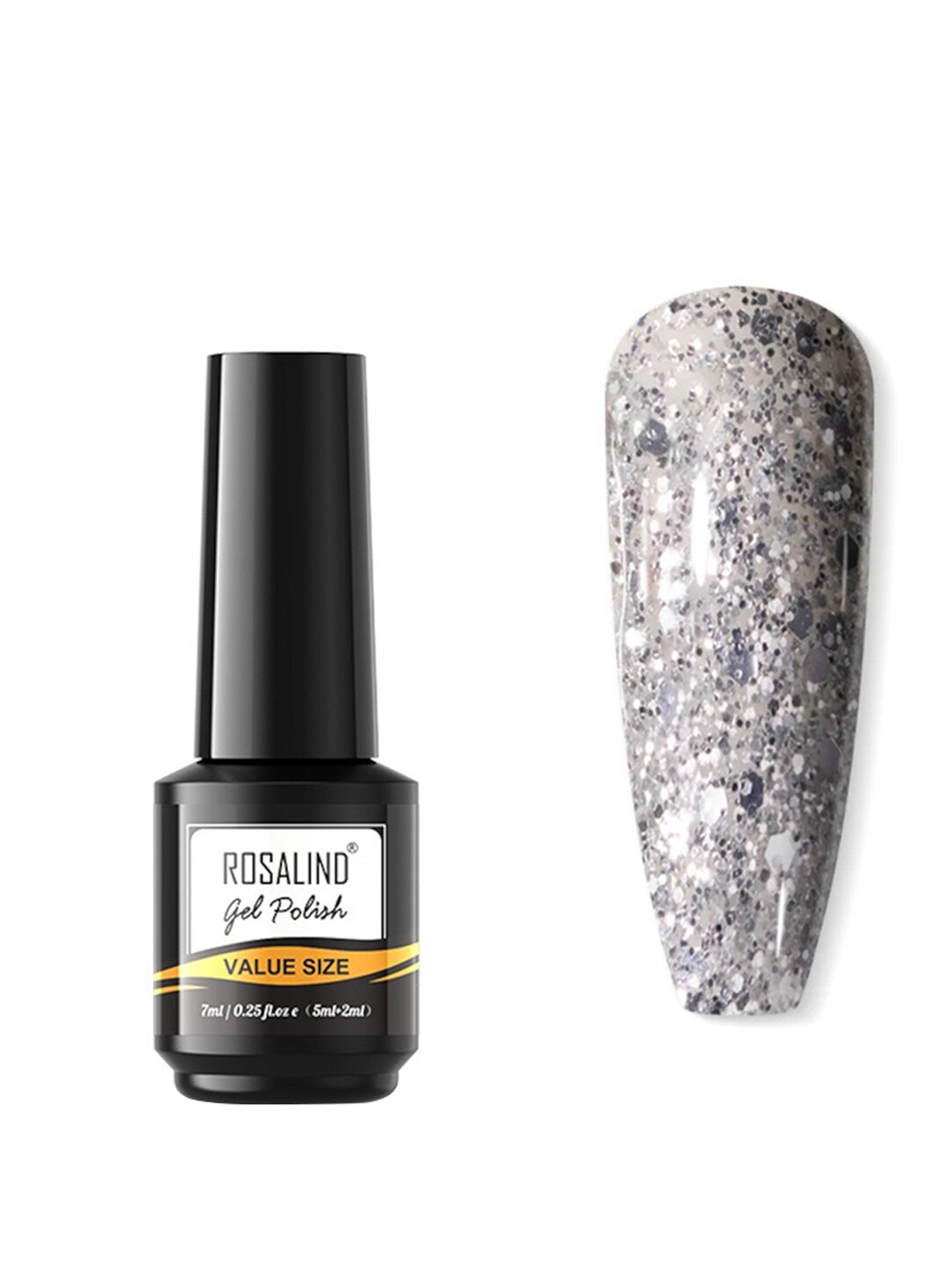 ROSALIND Value Size White Series Long Lasting UV LED Soak-Off Gel Nail Polish- Shade JL007