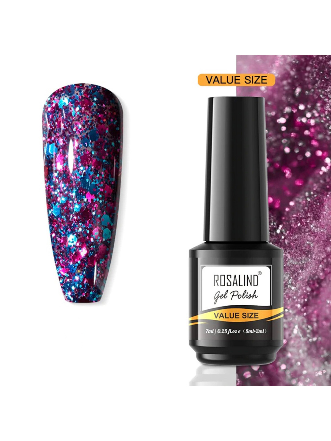 ROSALIND Long Lasting UV LED Soak-Off Gel Nail Polish - Shade JL109