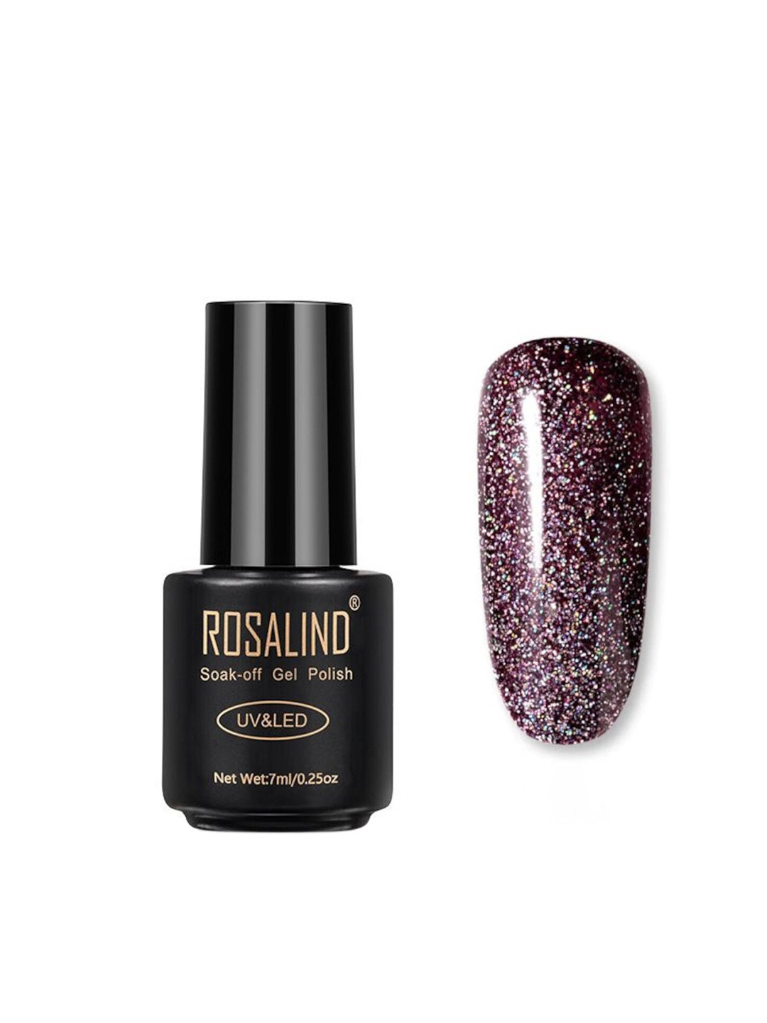 ROSALIND Long Lasting UV LED Soak-Off Gel Nail Polish - Rainbow Gum R05