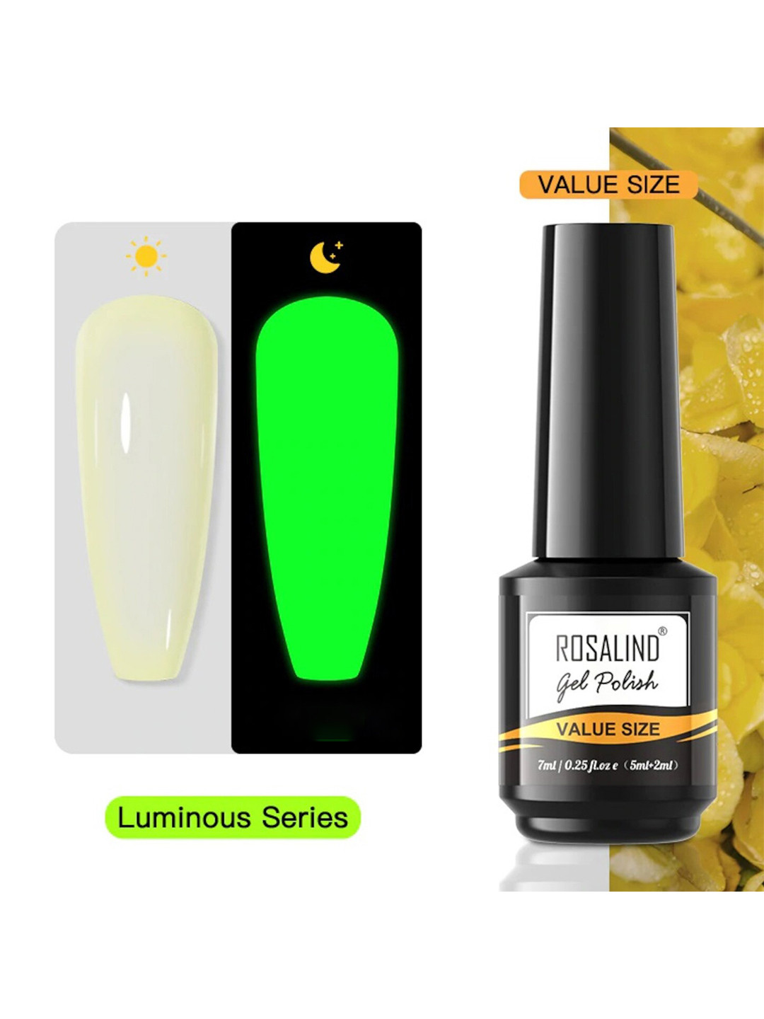 ROSALIND Value Size Luminous Series Long Lasting UV LED Gel Nail Polish - Shade JL142