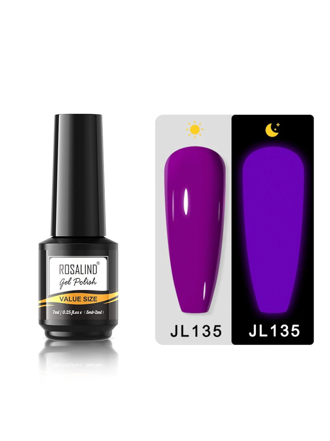 ROSALIND Value Size Luminous Series Long Lasting UV LED Gel Nail Polish - Shade JL135
