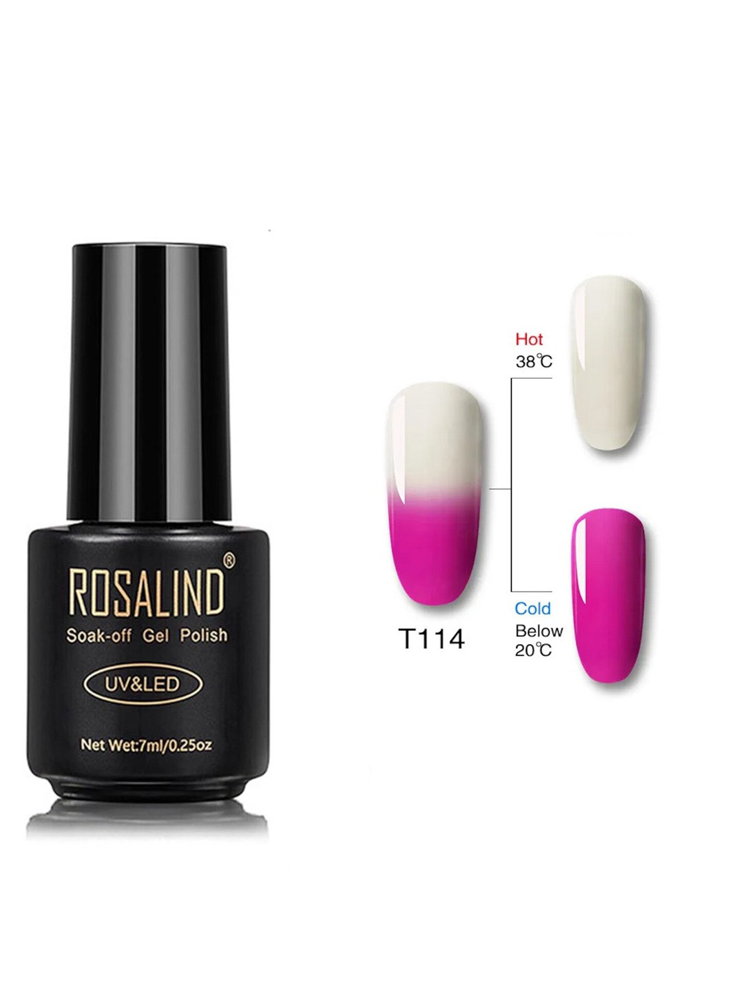 ROSALIND UV LED Soak-Off Gel Nail Polish - Shade T114