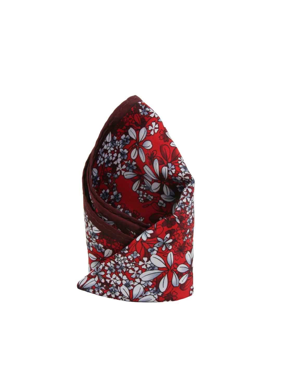 Alvaro Castagnino Red Floral Print Pocket Square