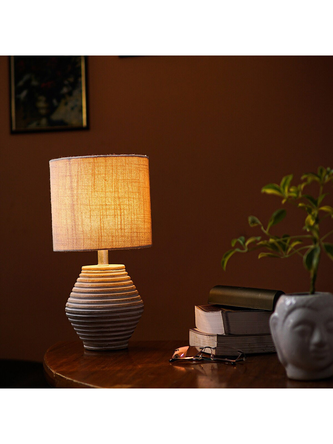 Pinecraft INTERNATIONAL Off White Atury Table Lamp With Shade