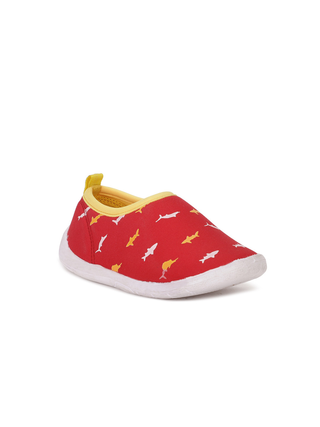 Bubblegummers Girls Red Printed Slip-On Sneakers