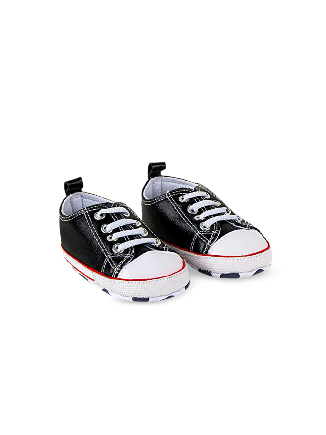 Baby Moo Infant Kids Black & White Colourblocked Classic Sneakers