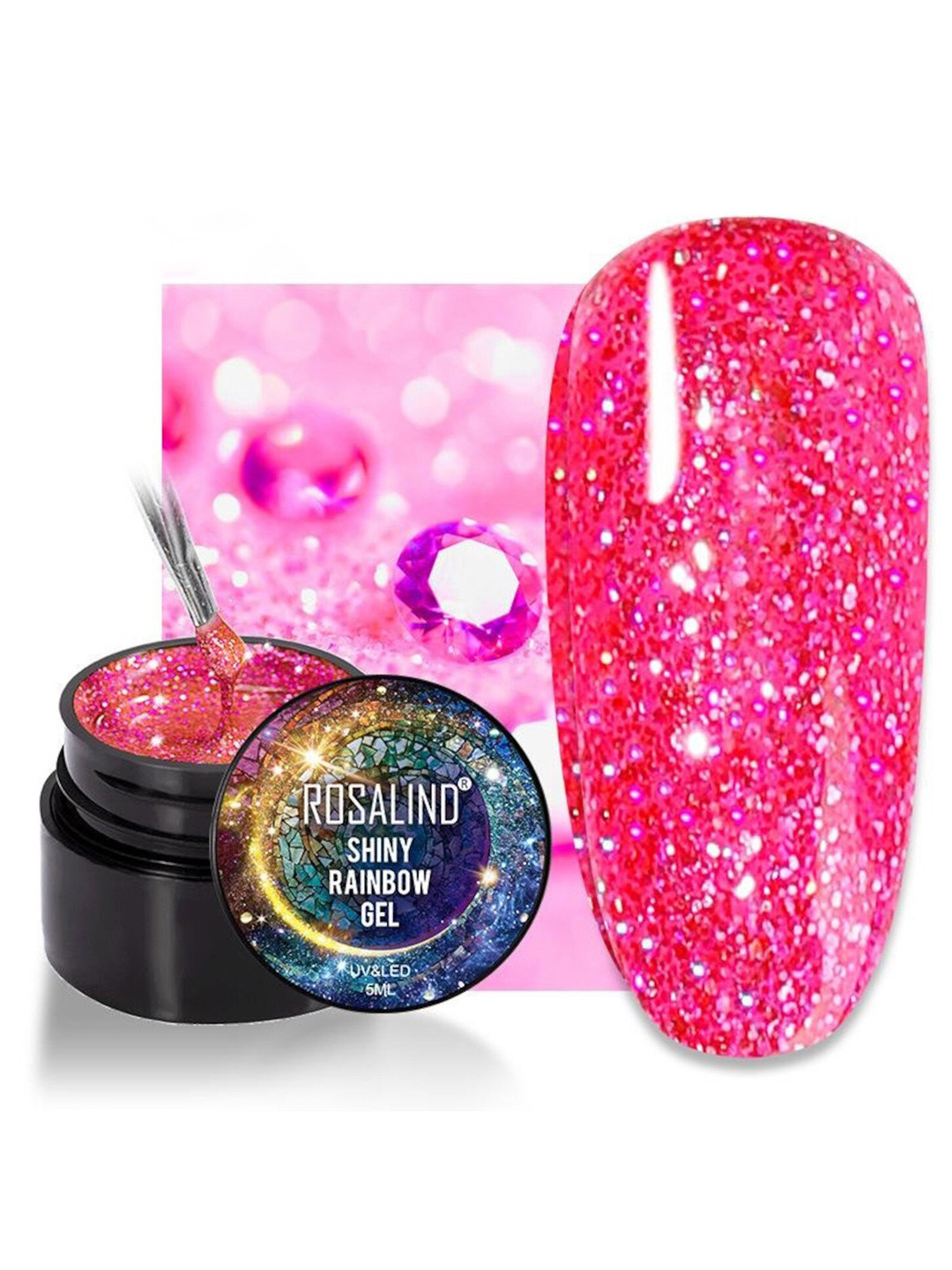 ROSALIND UV LED Shiny Rainbow Gel Nail Polish 5 ml - A522