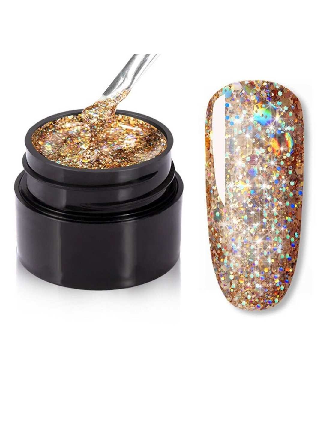 ROSALIND Shiny Diamond Gel UV & LED Nail Polish for Glitter Painting - Shade A532