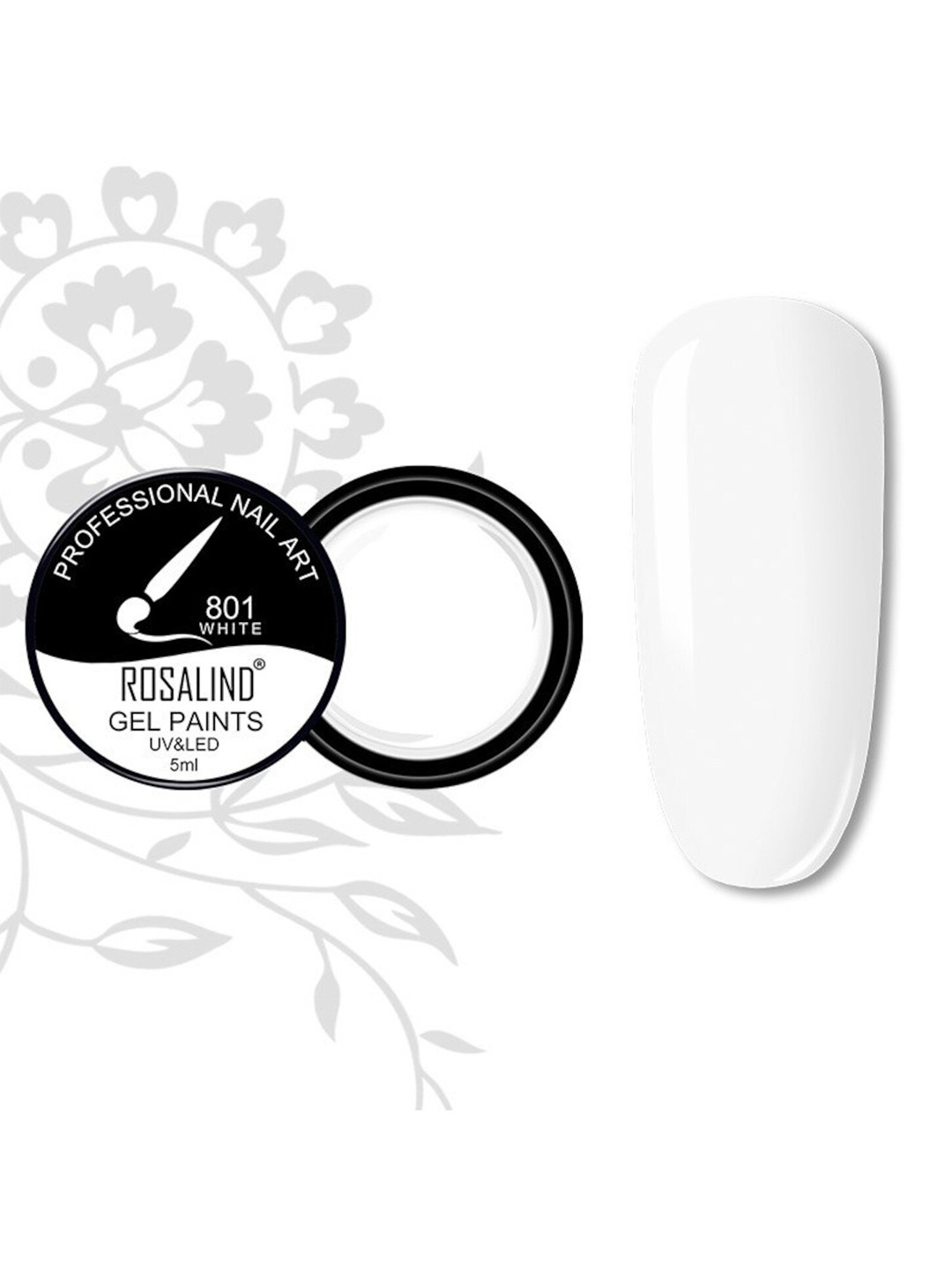 ROSALIND Soak-Off UV-LED Semi-Permanent Nail Art Gel Paint - White 801