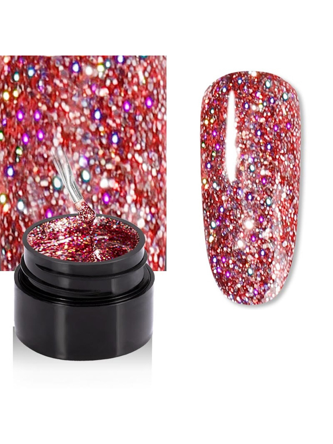ROSALIND Shiny Rainbow Gel UV & LED Nail Polish for Glitter Painting - Shade A519