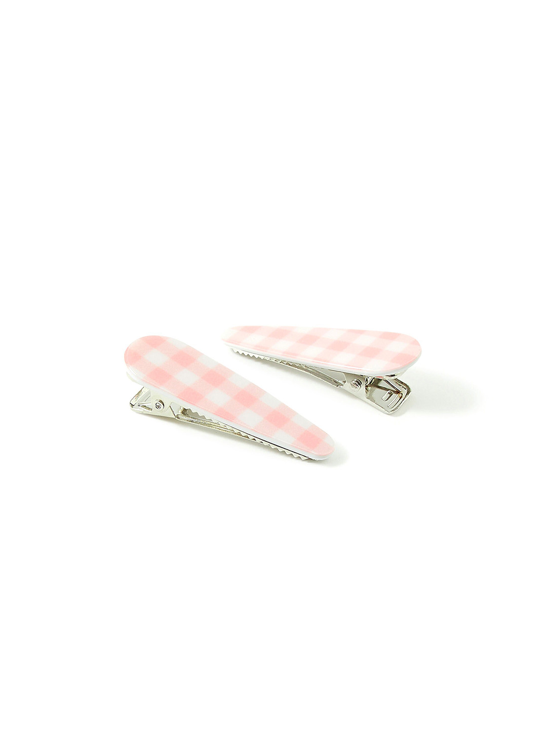 Accessorize London Women Pack of 2 Gingham Snap Hair Clips