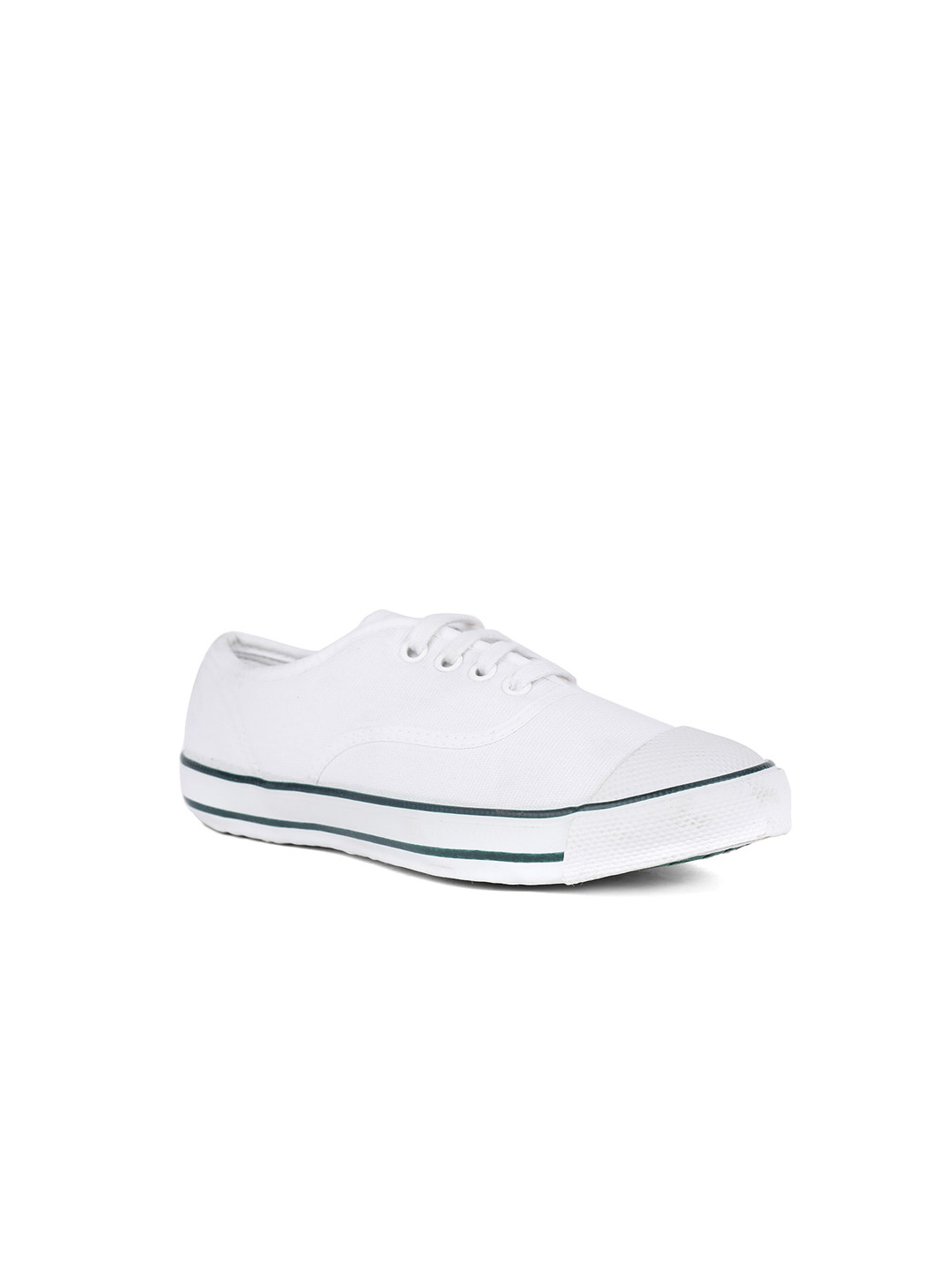 Bata Boys White Solid Sneakers