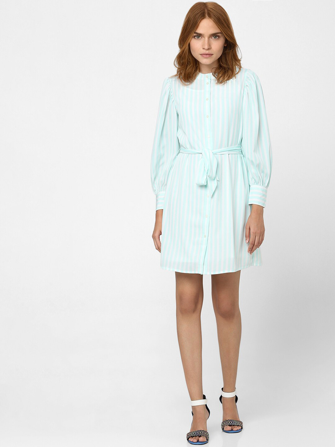 Vero Moda Blue & White Striped Shirt Dress